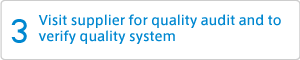 [3. Visit supplier for quality audit and to verify quality system]